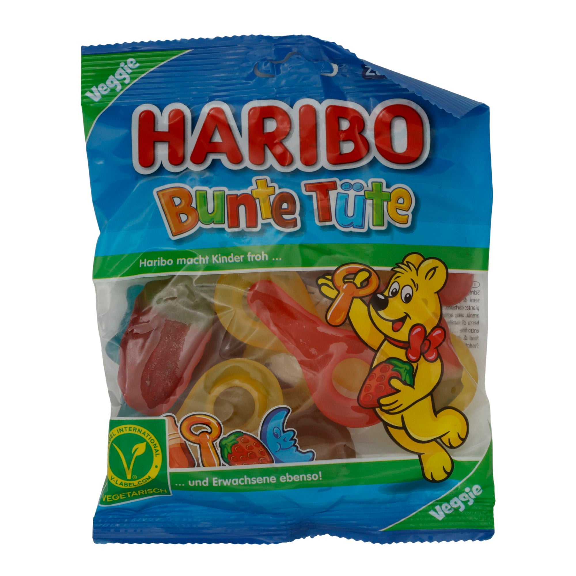 Fruchtgummis HARIBO | Bunte Tüte | Veggie, klassischer Geschmack | 175g HARIBO